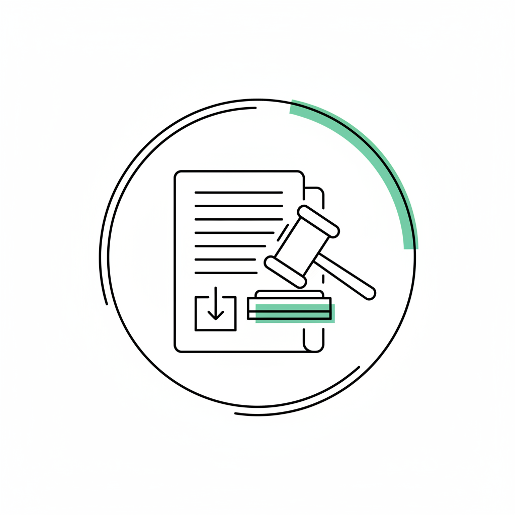 Minimalist line-art illustration, white background #FFFFFF, black lines 1.5px stroke, mint accent #10B981 on 1-2 element